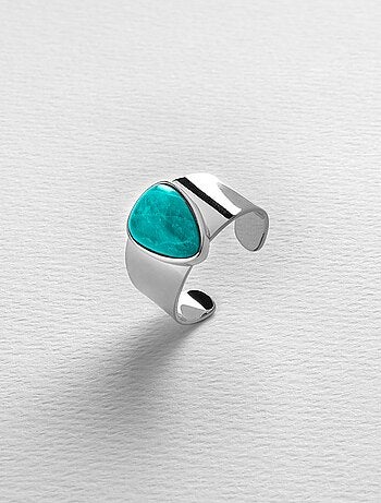 Bague Luxenter sheak agate bleue Taille réglable