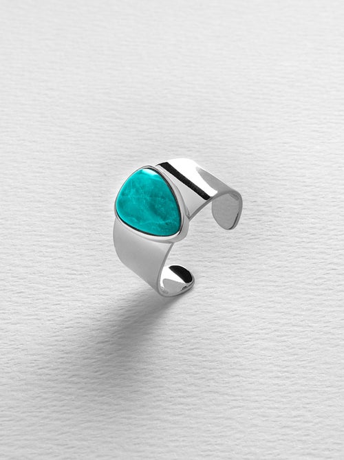 Bague Luxenter sheak agate bleue Taille réglable - Kiabi