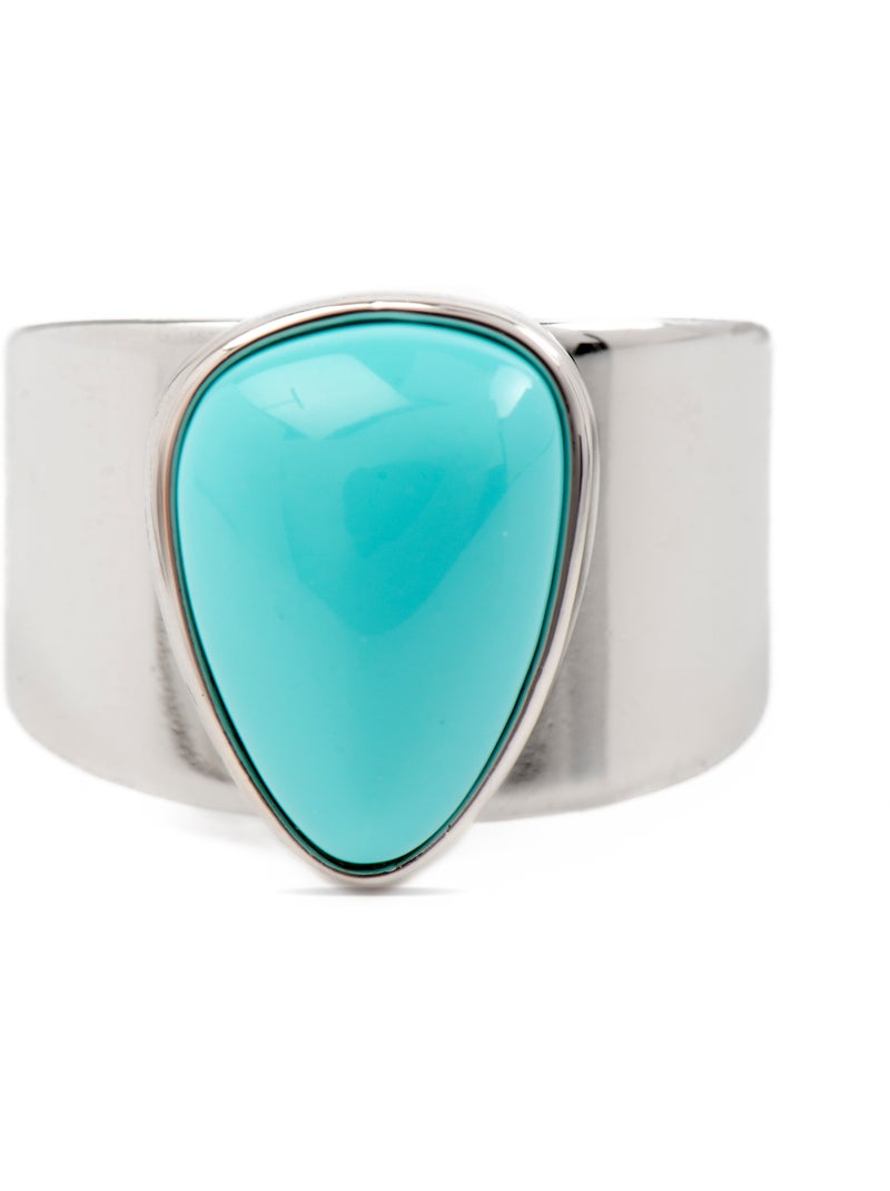 Bague Luxenter sheak agate bleue Taille réglable Bleu - Kiabi