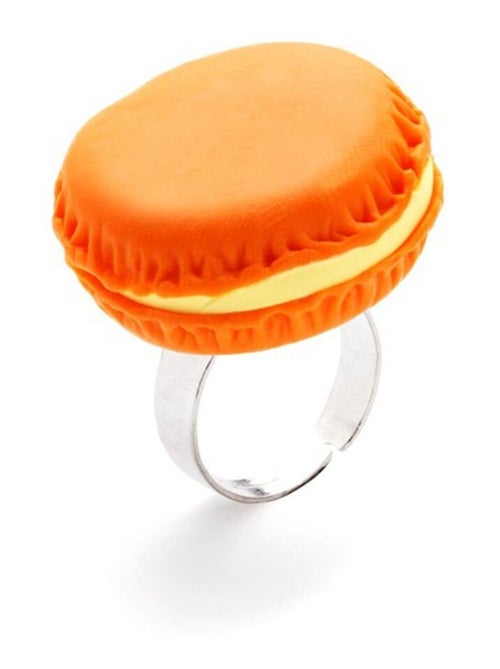 Bague macaron orange - Kiabi