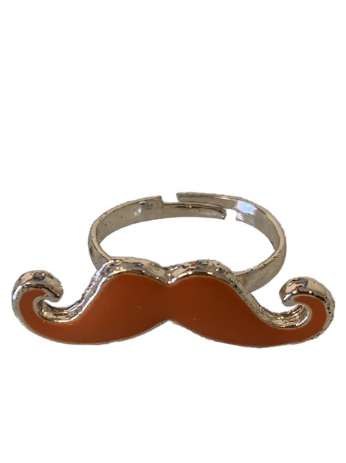 Bague Moustache orange - Kiabi