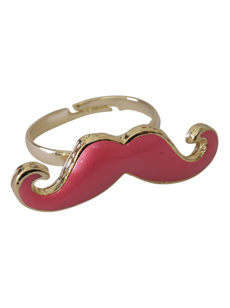 Bague Moustache Rose Rose - Kiabi