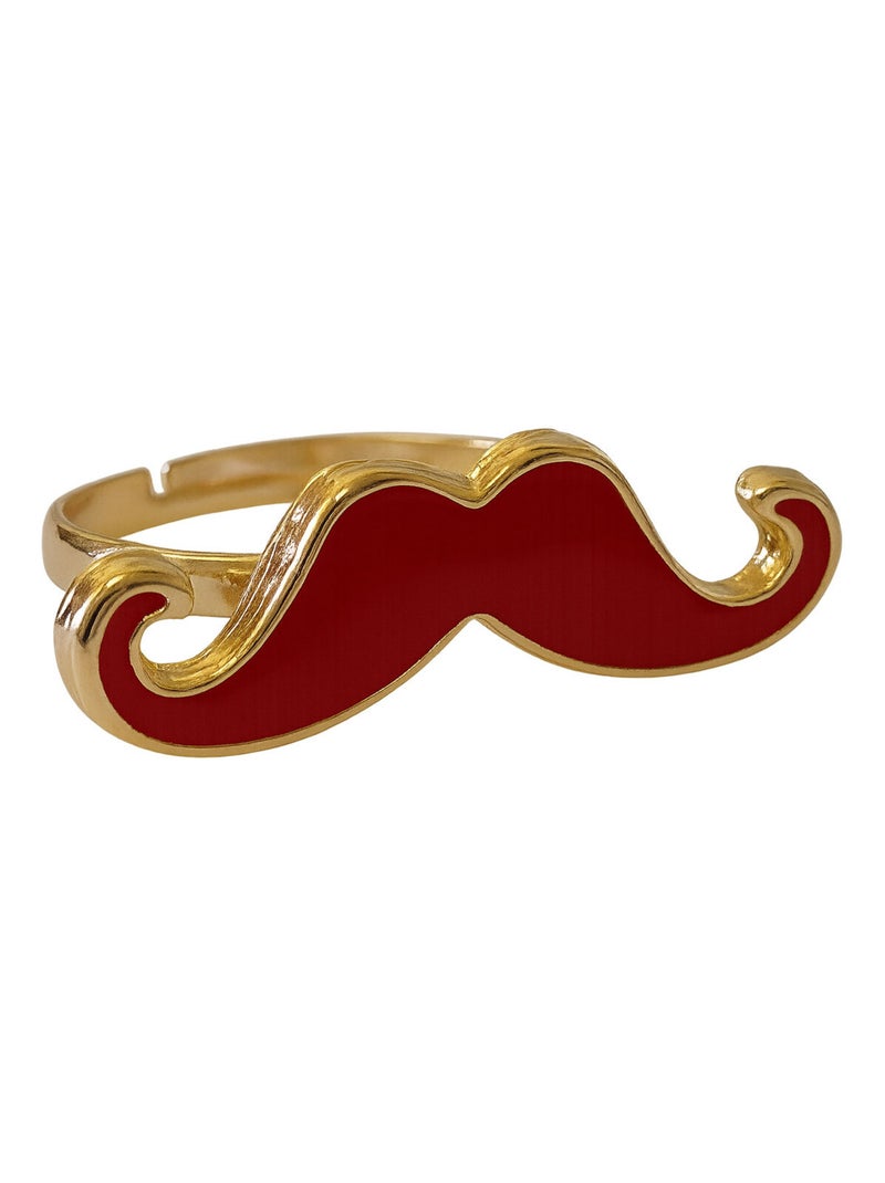 Bague Moustache rouge Rouge - Kiabi