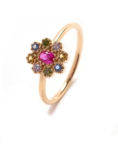 Bague plaqué avec pierres fantaisie - DAXON - Kiabi