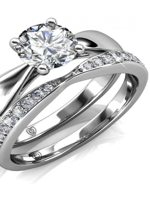 Bague Prestige - Argenté et Cristal - Kiabi