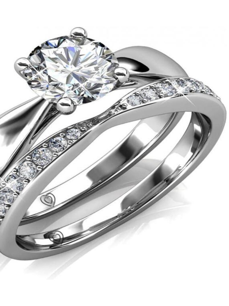 Bague Prestige - Argenté et Cristal Argent - Kiabi