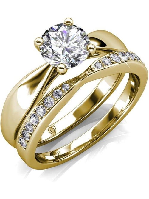 Bague Prestige - Doré et Cristal - Kiabi