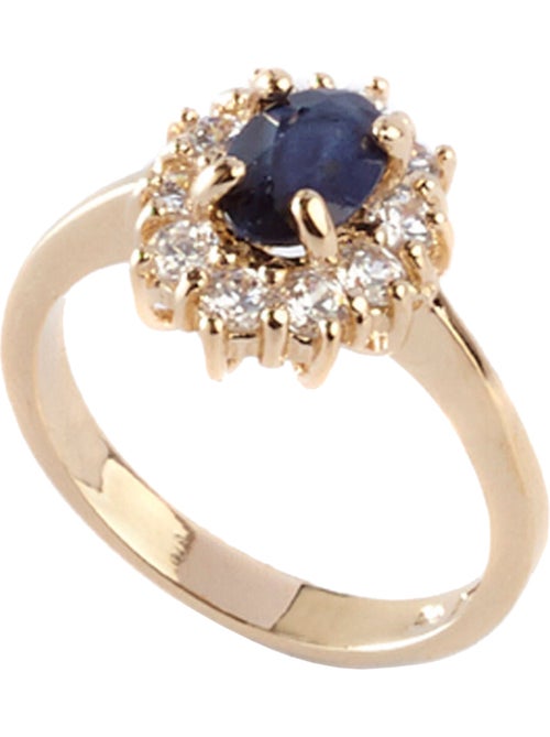 Bague saphir véritable plaqué or - DAXON - Kiabi