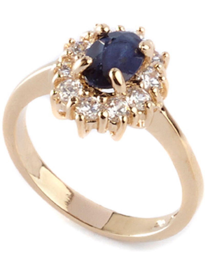 Bague saphir véritable plaqué or - DAXON Doré - Kiabi