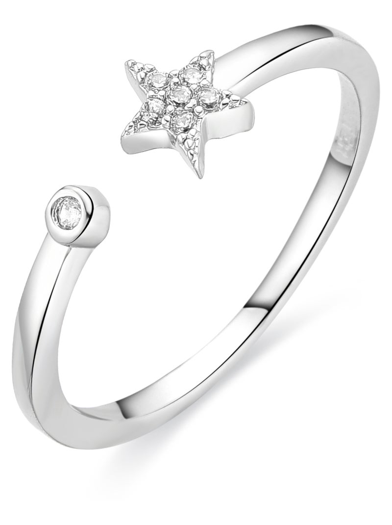 Bague Saralo Luxenter finition plaquée rhodium Argent - Kiabi