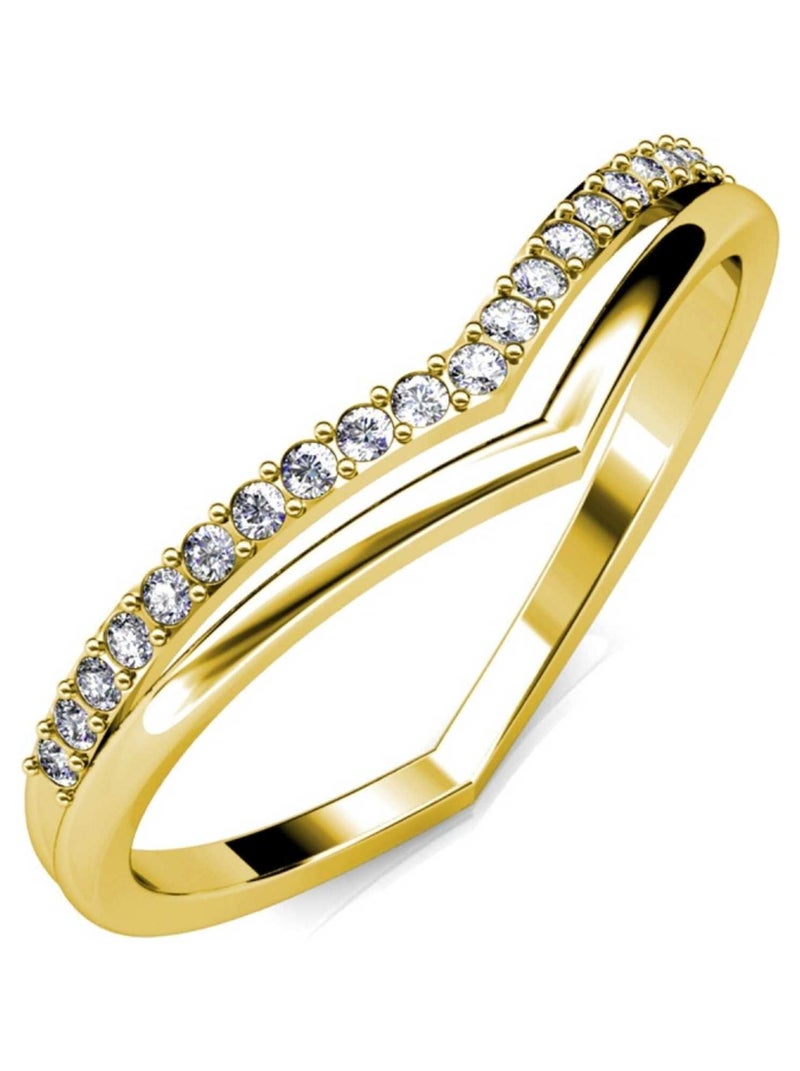 Bague Tiryns - Doré et Cristal Doré/or - Kiabi