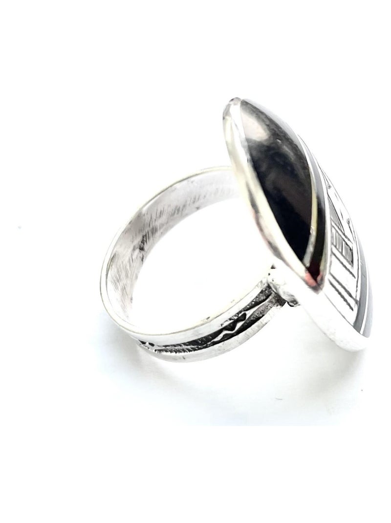 Bague Touareg bois ébène Argenté - Kiabi