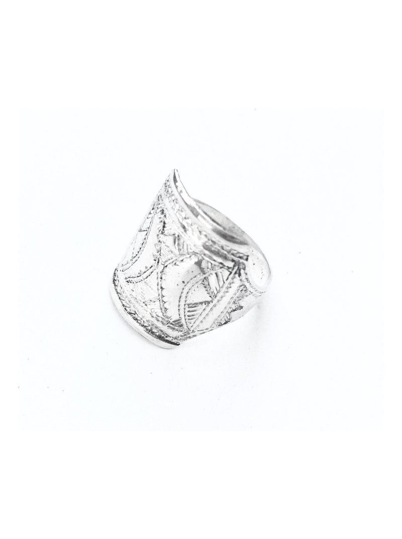 Bague touareg chevalière fabriquée à la main, Bijoucolor Argent - Kiabi