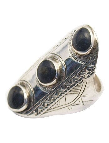 Bague Touareg longue onyx
