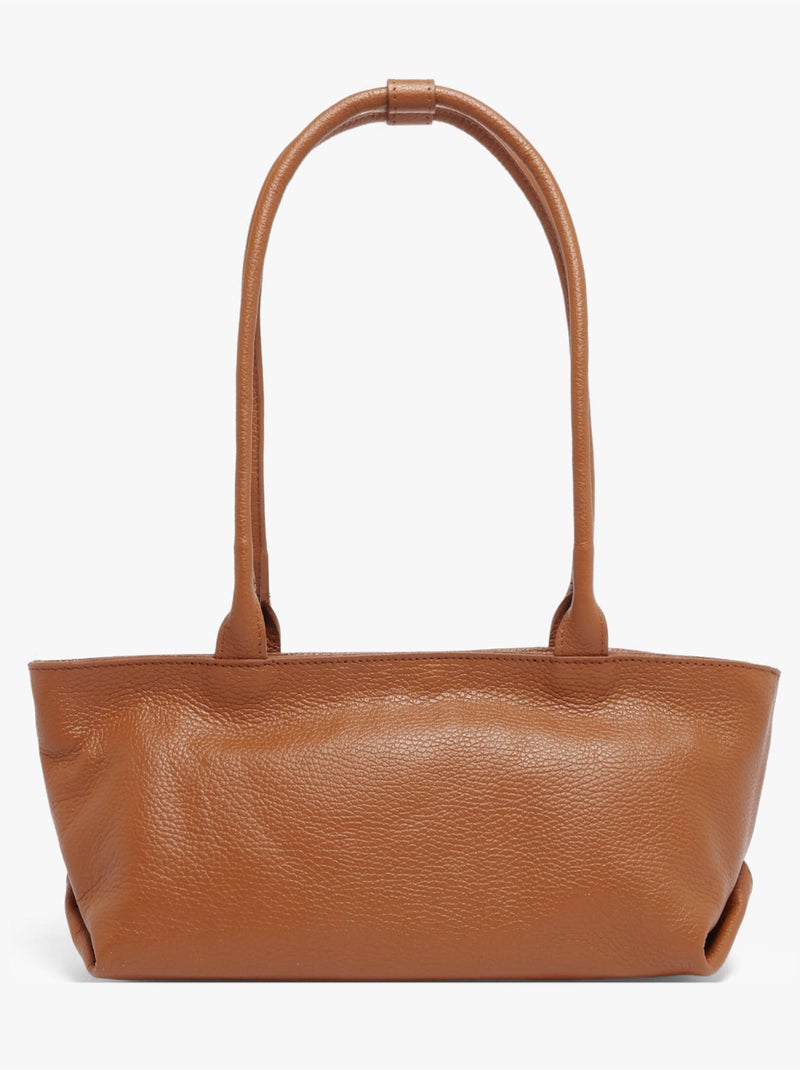 Baguette caviar cuir milano cuir de vachette Marron tabac - Kiabi