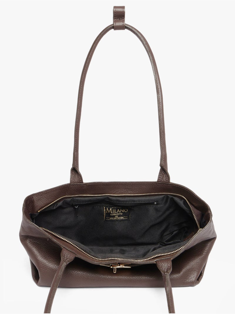 Baguette caviar cuir milano cuir de vachette Noir Rouge Noir - Kiabi
