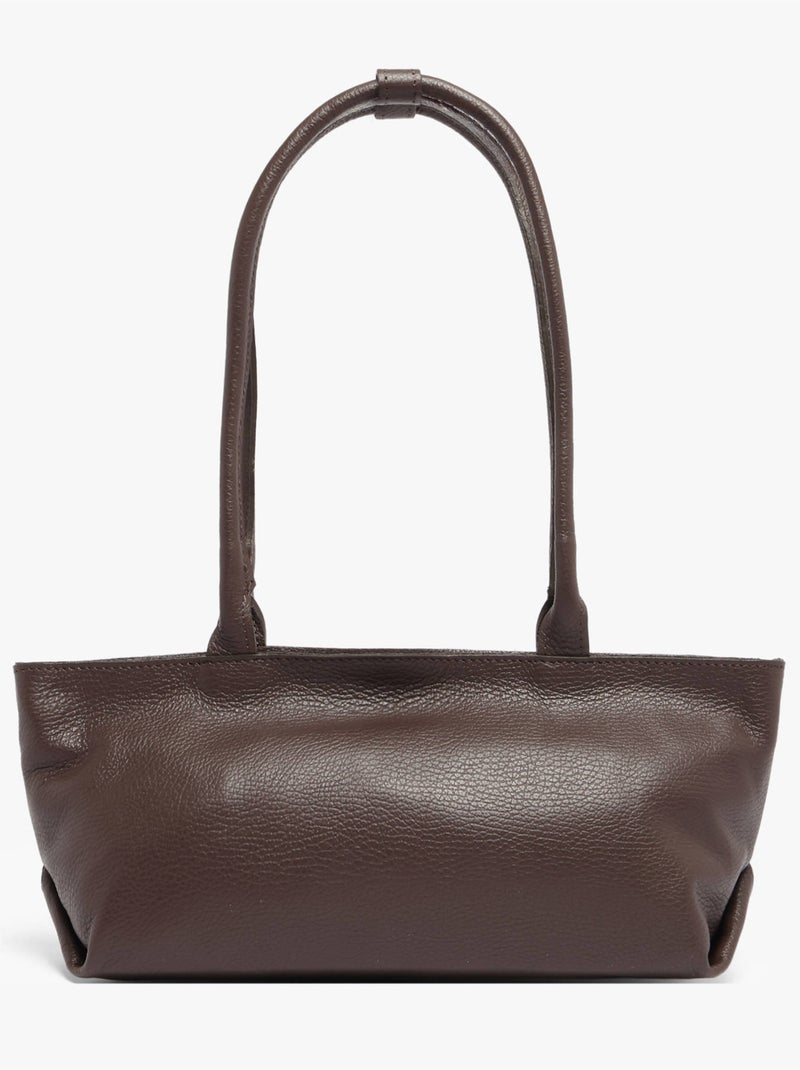 Baguette caviar cuir milano cuir de vachette Noir Rouge Noir - Kiabi