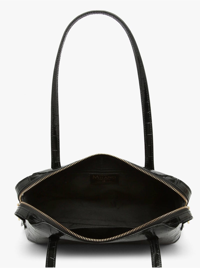 Baguette cocco balo cuir milano cuir de vachette Noir Noir - Kiabi