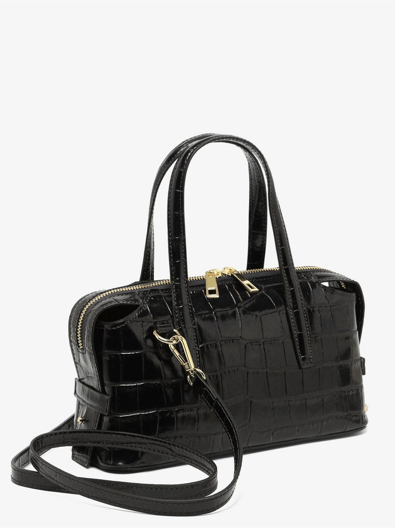 Baguette cocco balo cuir milano cuir de vachette Noir Noir - Kiabi