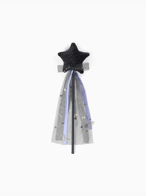 Baguette magique d'halloween avec étoile en velours et nœud en tulle - Kiabi