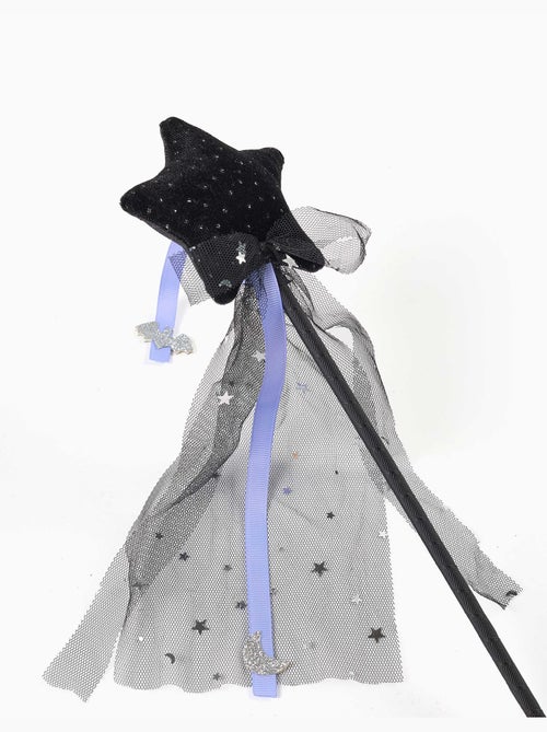 Baguette magique d'halloween avec étoile en velours et nœud en tulle - Kiabi
