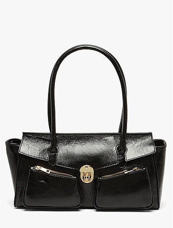 Baguette shiny sauvage cuir milano cuir de vachette
