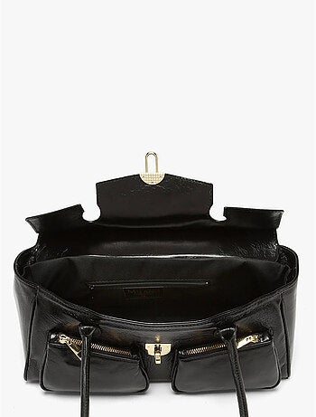 Baguette shiny sauvage cuir milano cuir de vachette