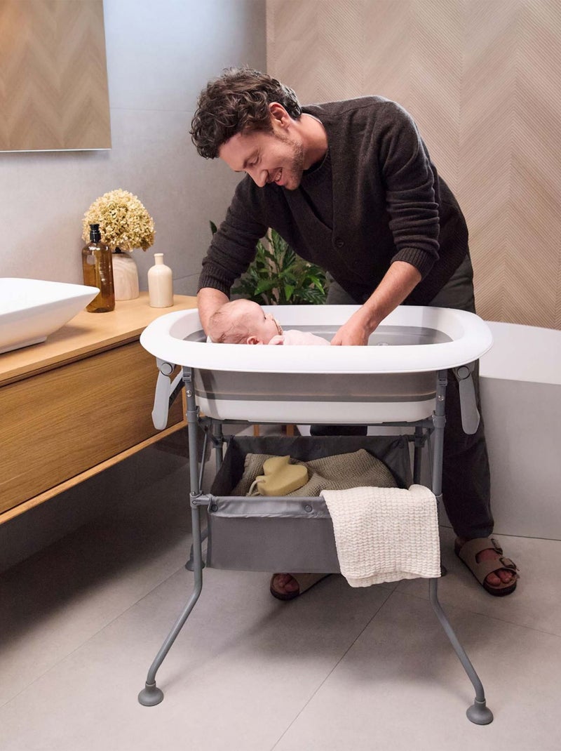 Baignoire avec table à langer sur structure BUBBLY Gris - Kiabi