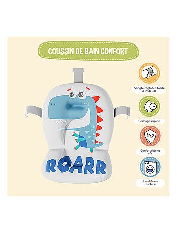 Baignoire bébé pliable - Thermomètre et coussin inclus - DINO | SUPERBE BEBE