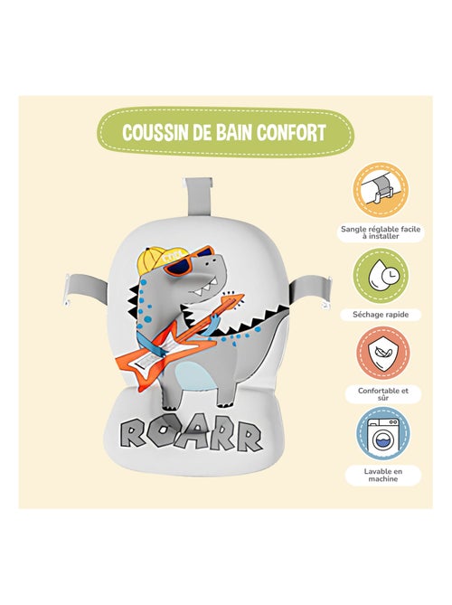 Baignoire bébé pliable - Thermomètre et coussin inclus - DINO | SUPERBE BEBE - Kiabi