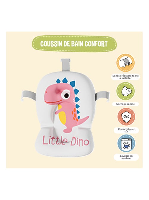 Baignoire bébé pliable - Thermomètre et coussin inclus - DINO | SUPERBE BEBE - Kiabi