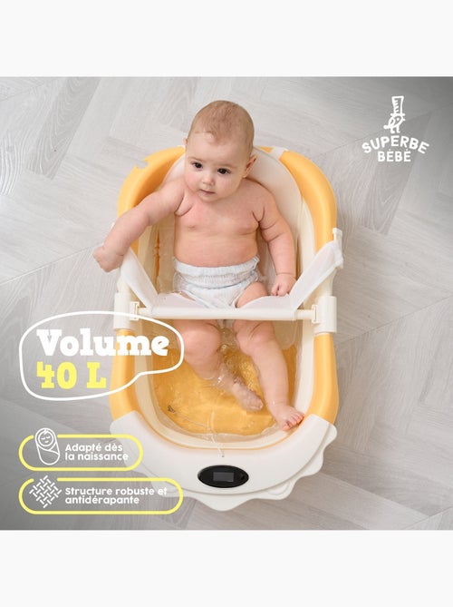 Baignoire bébé pliable - Thermomètre et coussin inclus - LION | SUPERBE BEBE - Kiabi
