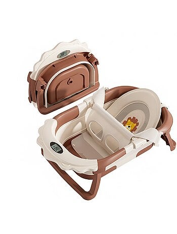 Baignoire bébé pliable - Thermomètre et coussin inclus - LION | SUPERBE BEBE