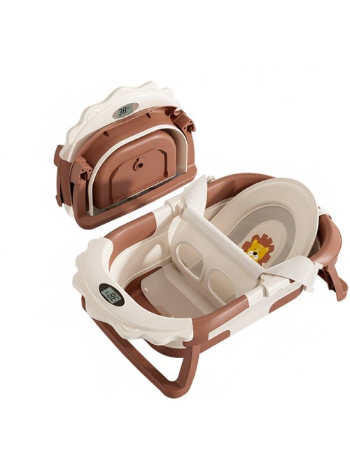 Baignoire bébé pliable - Thermomètre et coussin inclus - LION | SUPERBE BEBE - Kiabi