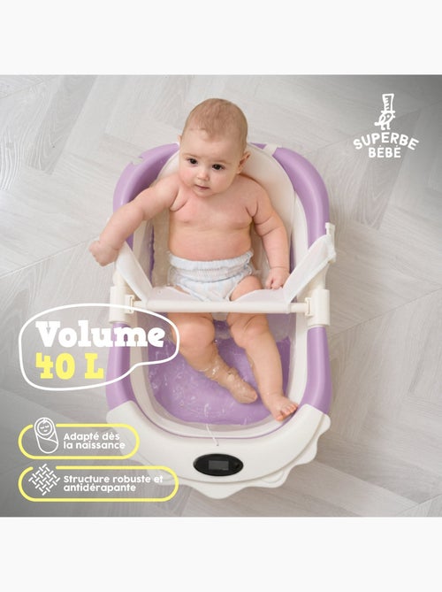 Baignoire bébé pliable - Thermomètre et coussin inclus - LION | SUPERBE BEBE - Kiabi