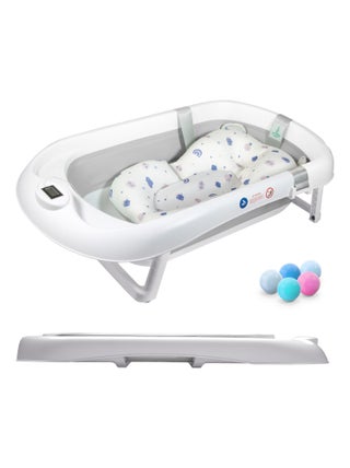 Baignoire bébé pliable - Thermomètre et coussin inclus - SUPERBE BEBE