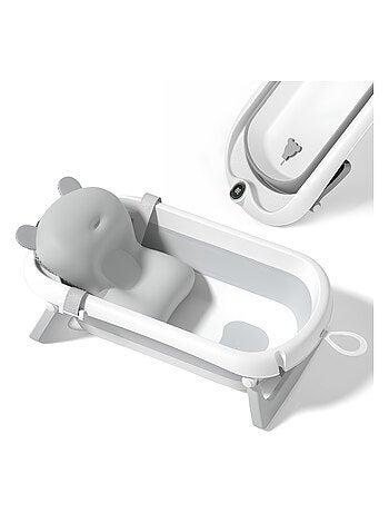Baignoire bébé pliable - Thermomètre et coussin inclus | SUPERBE BEBE