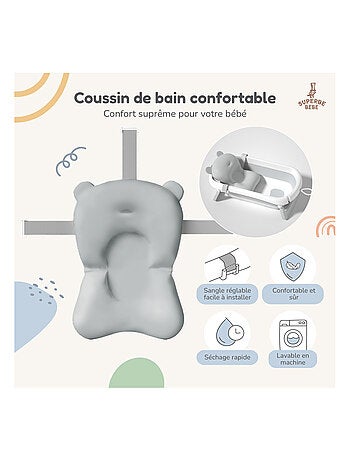 Baignoire bébé pliable - Thermomètre et coussin inclus | SUPERBE BEBE