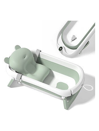 Baignoire bébé pliable - Thermomètre et coussin inclus | SUPERBE BEBE