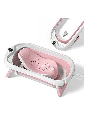 Baignoire bébé pliable - Thermomètre et transat inclus | SUPERBE BEBE