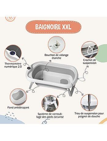 Baignoire bébé pliable avec support - Kit complet | SUPERBE BEBE