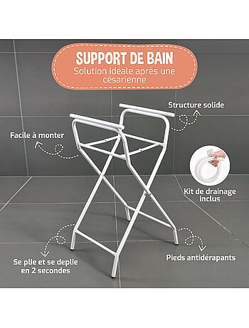 Baignoire bébé pliable avec support - Kit complet | SUPERBE BEBE
