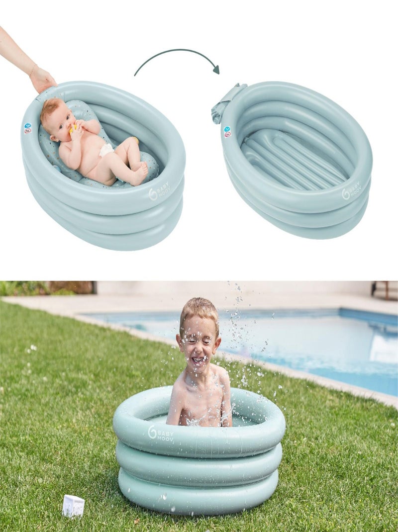 Baignoire Gonflable AQUADOTS avec transat amovible, dès la naissance 'Babymoov' Bleu - Kiabi