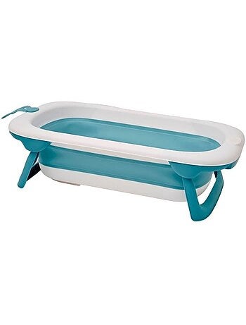 Baignoire pliable - thermobaby - balnéa - compact - bouchon de vidange - jusqu'à 18 mois - bleu