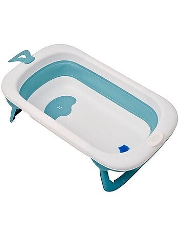 Baignoire pliable - thermobaby - balnéa - compact - bouchon de vidange - jusqu'à 18 mois - bleu