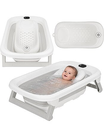 Baignoire pliable bébé lionelo babybubble avec thermomètre - 2 hauteurs réglables -