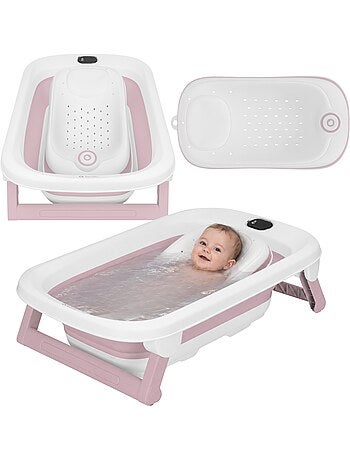 Baignoire pliable bébé lionelo babybubble avec thermomètre - 2 hauteurs réglables -