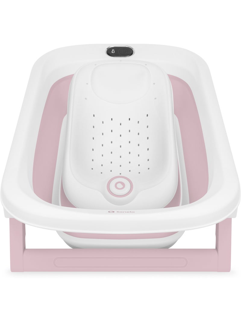 Baignoire pliable bébé lionelo babybubble avec thermomètre - 2 hauteurs réglables - Rose - Kiabi