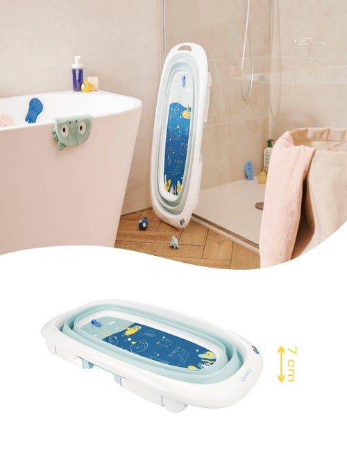 Baignoire pliable super compacte capacité 35L témoin température 'Badabulle' - Kiabi