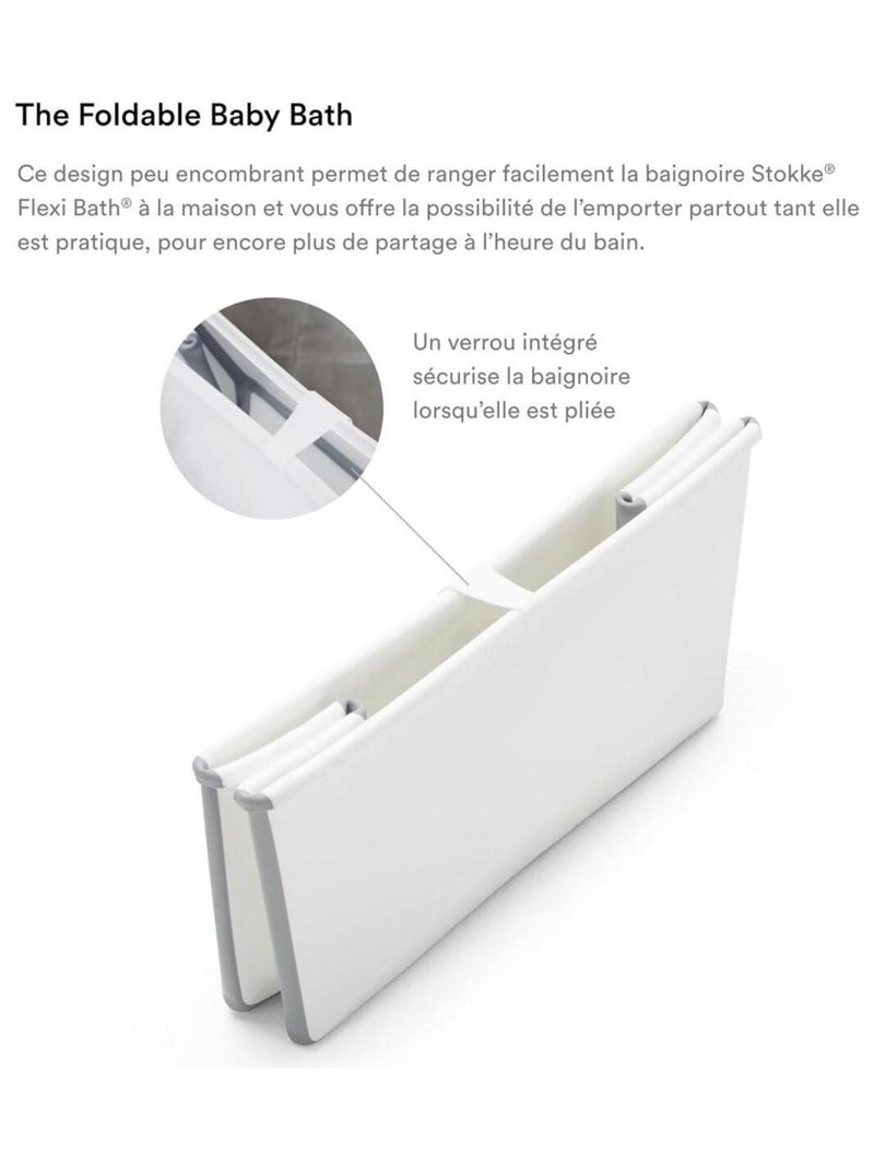 Baignoire pliante Flexi Bath® blanche avec bouchon de vidange réactif à la chaleur (White) Blanc - Kiabi